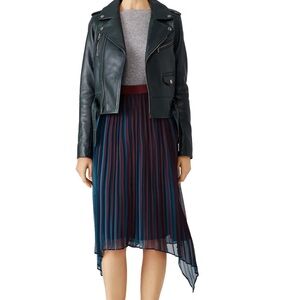 Parker Leather Moto Jacket | Dark Green